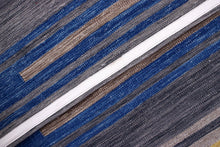 Load image into Gallery viewer, Blauw Tapijt Laagpolig Handgeweven Wollen Vloerkleed - Koho Afghan Modern Kelim 303x203