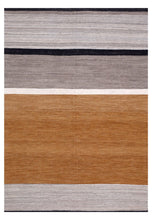 Load image into Gallery viewer, Oranje Tapijt Laagpolig Handgeweven Wollen Vloerkleed - Koho Afghan Modern Kelim 229x163