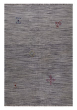 Load image into Gallery viewer, Grijs Tapijt Laagpolig Handgeweven Wollen Vloerkleed - Koho Afghan Modern Kelim 249x173