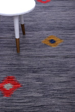 Load image into Gallery viewer, Grijs Tapijt Laagpolig Handgeweven Wollen Vloerkleed - Koho Afghan Modern Kelim 259x179
