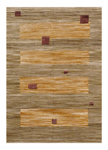 Load image into Gallery viewer, Goud Tapijt Laagpolig Handgeweven Wollen Vloerkleed - Koho Afghan Modern Kelim 168x119