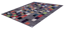 Load image into Gallery viewer, Grijs Tapijt Laagpolig Handgeweven Wollen Vloerkleed - Koho Afghan Modern Kelim 189x156