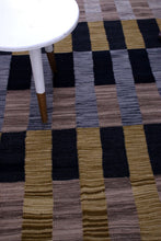 Load image into Gallery viewer, Goud Tapijt Laagpolig Handgeweven Wollen Vloerkleed - Koho Afghan Modern Kelim 146x103