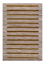 Load image into Gallery viewer, Grijs Tapijt Laagpolig Handgeweven Wollen Vloerkleed - Koho Afghan Modern Kelim 223x158