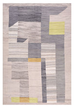 Load image into Gallery viewer, Beige Tapijt Laagpolig Handgeweven Wollen Vloerkleed - Koho Afghan Modern Kelim 287x197
