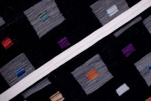 Load image into Gallery viewer, Zwart Tapijt Laagpolig Handgeweven Wollen Vloerkleed - Koho Afghan Modern Kelim 146x102