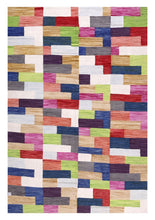 Load image into Gallery viewer, Kleurrijk Tapijt Laagpolig Handgeweven Wollen Vloerkleed - Koho Afghan Modern Kelim 297x198