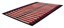 Load image into Gallery viewer, Rood Tapijt Laagpolig Handgeweven Wollen Vloerkleed - Koho Afghan Modern Kelim 147x146
