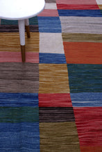 Load image into Gallery viewer, Kleurrijk Tapijt Laagpolig Handgeweven Wollen Vloerkleed - Koho Afghan Modern Kelim 302x190