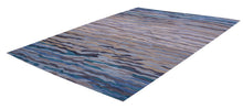 Load image into Gallery viewer, Blauw Tapijt Laagpolig Handgeweven Wollen Vloerkleed - Koho Afghan Modern Kelim 237x138
