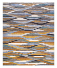Load image into Gallery viewer, Kleurrijk Tapijt Laagpolig Handgeweven Wollen Vloerkleed - Koho Afghan Modern Kelim 302x245