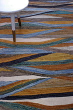 Load image into Gallery viewer, Kleurrijk Tapijt Laagpolig Handgeweven Wollen Vloerkleed - Koho Afghan Modern Kelim 302x245