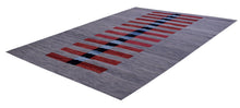 Load image into Gallery viewer, Rood Tapijt Laagpolig Handgeweven Wollen Vloerkleed - Koho Afghan Modern Kelim 289x206