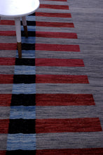 Load image into Gallery viewer, Rood Tapijt Laagpolig Handgeweven Wollen Vloerkleed - Koho Afghan Modern Kelim 289x206