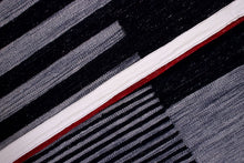 Load image into Gallery viewer, Zwart Tapijt Laagpolig Handgeweven Wollen Vloerkleed - Koho Afghan Modern Kelim 200x155