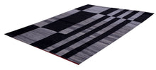 Load image into Gallery viewer, Zwart Tapijt Laagpolig Handgeweven Wollen Vloerkleed - Koho Afghan Modern Kelim 202x165