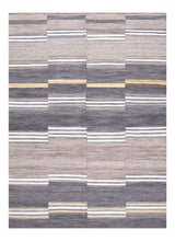 Load image into Gallery viewer, Beige Tapijt Laagpolig Handgeweven Wollen Vloerkleed - Koho Afghan Modern Kelim 226x168