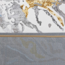 Load image into Gallery viewer, Wit en Goud Tapijt Laagpolig Vloerkleed Koho Marbella