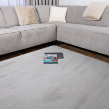 Load image into Gallery viewer, Lichtgrijs Tapijt Zacht Hoogpolig Vloerkleed Koho Fluffy
