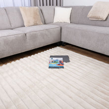 Load image into Gallery viewer, Crème Tapijt Zacht Hoogpolig Vloerkleed Koho Stripe