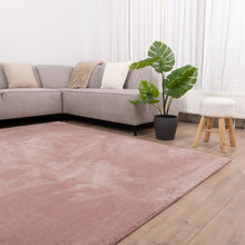 Load image into Gallery viewer, Roze Tapijt Wasbaar Laagpolig Vloerkleed met Anti Slip Koho Soft Comfort Wasbaar op 30°