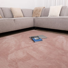 Load image into Gallery viewer, Roze Tapijt Wasbaar Laagpolig Vloerkleed met Anti Slip Koho Soft Comfort Wasbaar op 30°