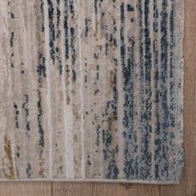 Load image into Gallery viewer, Blauw - Oker Geel - Beige Tapijt Laagpolig Vloerkleed Koho Abstract Reality