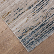 Load image into Gallery viewer, Blauw - Oker Geel - Beige Tapijt Laagpolig Vloerkleed Koho Abstract Reality