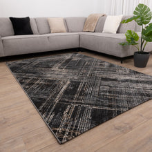 Load image into Gallery viewer, Zwart Tapijt Laagpolig Vloerkleed Koho Impressive