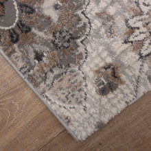 Load image into Gallery viewer, Beige met Grijs Tapijt Bloemen Design Laagpolig Vloerkleed Koho Impressive