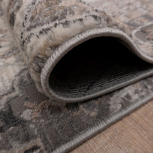 Load image into Gallery viewer, Beige met Grijs Tapijt Bloemen Design Laagpolig Vloerkleed Koho Impressive