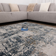 Load image into Gallery viewer, Blauw Tapijt Laagpolig Vloerkleed Koho Abstract Reality