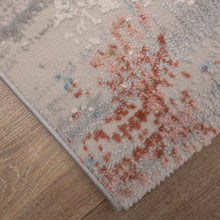 Load image into Gallery viewer, Blauw met Zalm Roze Tapijt Abstract Design Laagpolig Vloerkleed Koho Impressive