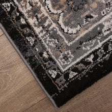 Load image into Gallery viewer, Zwart Tapijt Vintage Design Laagpolig Vloerkleed Koho Impressive