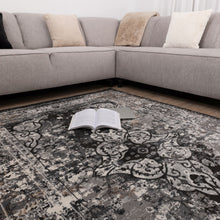 Load image into Gallery viewer, Zwart Tapijt Vintage Design Laagpolig Vloerkleed Koho Impressive