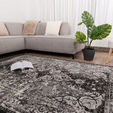 Load image into Gallery viewer, Zwart Tapijt Vintage Design Laagpolig Vloerkleed Koho Impressive