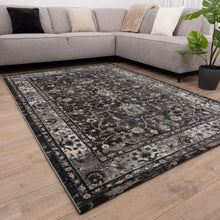 Load image into Gallery viewer, Zwart Tapijt Vintage Design Laagpolig Vloerkleed Koho Impressive