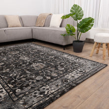 Load image into Gallery viewer, Zwart Tapijt Vintage Design Laagpolig Vloerkleed Koho Impressive