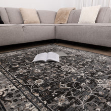 Load image into Gallery viewer, Zwart Tapijt Vintage Design Laagpolig Vloerkleed Koho Impressive