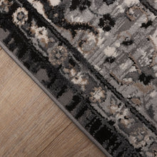 Load image into Gallery viewer, Zwart Tapijt Vintage Design Laagpolig Vloerkleed Koho Impressive