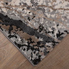 Load image into Gallery viewer, Zwart met Beige Tapijt Marmer Design Laagpolig Vloerkleed Koho Impressive