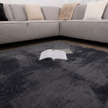 Load image into Gallery viewer, Antraciet Tapijt Wasbaar Laagpolig Vloerkleed met Anti Slip Koho Soft Comfort Wasbaar op 30°