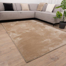 Load image into Gallery viewer, Beige Tapijt Wasbaar Laagpolig Vloerkleed met Anti Slip Koho Soft Comfort Wasbaar op 30°