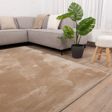 Load image into Gallery viewer, Beige Tapijt Wasbaar Laagpolig Vloerkleed met Anti Slip Koho Soft Comfort Wasbaar op 30°