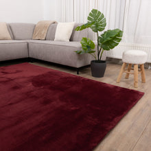 Load image into Gallery viewer, Rood Tapijt Wasbaar Laagpolig Vloerkleed met Anti Slip Koho Soft Comfort Wasbaar op 30°