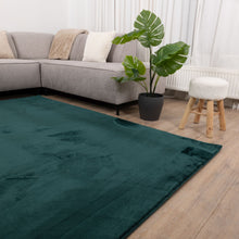 Load image into Gallery viewer, Groen Tapijt Wasbaar Laagpolig Vloerkleed met Anti Slip Koho Soft Comfort Wasbaar op 30°