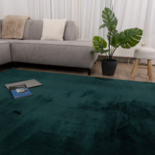 Load image into Gallery viewer, Groen Tapijt Wasbaar Laagpolig Vloerkleed met Anti Slip Koho Soft Comfort Wasbaar op 30°