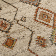 Load image into Gallery viewer, Crème/Oranje Kleurrijk Tapijt Dik Kwaliteitsvol Laagpolig Vloerkleed Koho Belgian Premium Scandinavisch Berber Design