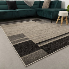 Load image into Gallery viewer, Beige met Grijs Tapijt Laagpolig Vloerkleed Koho Belgian Design