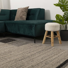 Load image into Gallery viewer, Beige met Grijs Tapijt Laagpolig Vloerkleed Koho Belgian Design